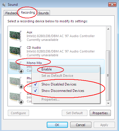 Software Vista Sound Recorder