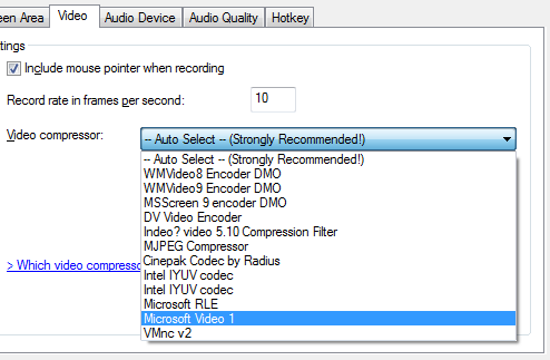 Select Video Compressor on ACA Screen Recorder