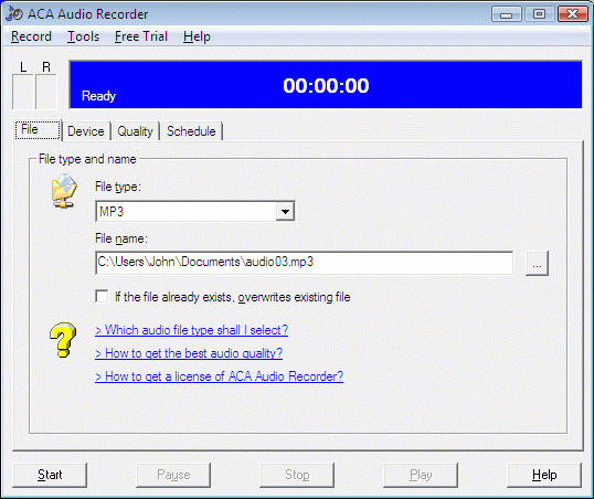 ACA Audio Recorder 4.20 full